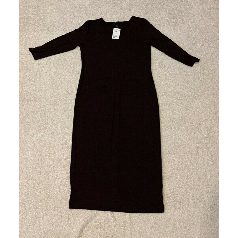 NWT H&M Basics Dress | Wine/Burgundy | Women's | Size M